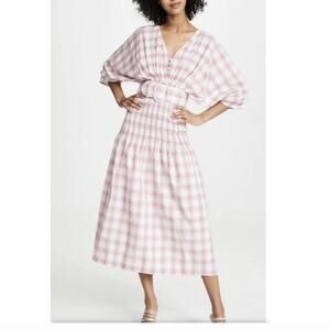 Nicholas Smocked Panel Dress